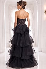 back of tulle skirt corset bodice dress 40502