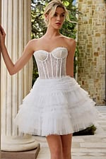 sweetheart neckline fit and flare wedding dress 40580