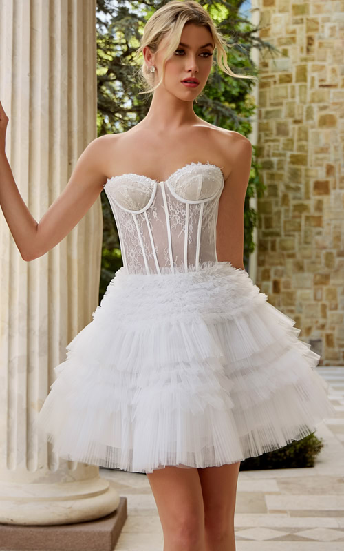 sweetheart neckline fit and flare wedding dress 40580