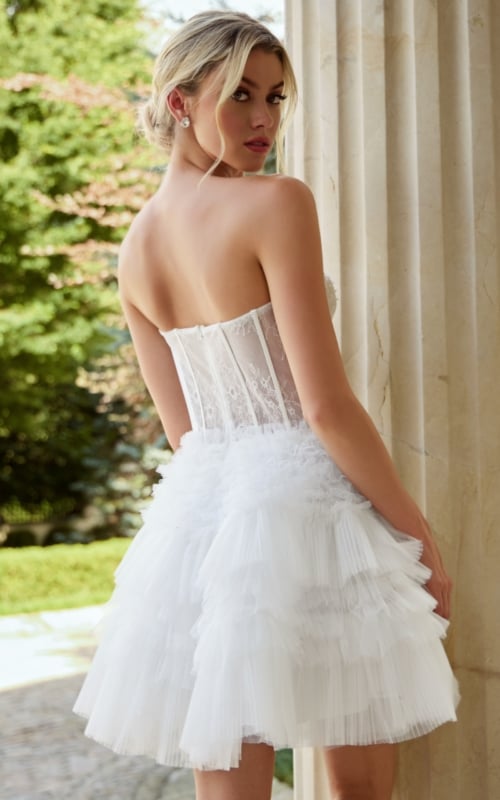 corset bodice strapless fit and flare dress 40580