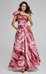 one shoulder a line dress 40695