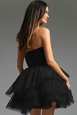 strapless teired skirt dress 41054