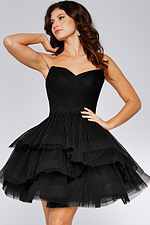 strapless sweetheart neckline fit and flare dress 41054