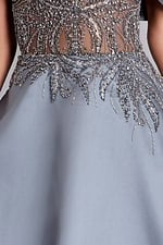 silver beaded fabric for style 41198