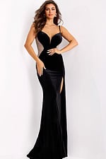 black velvet beaded pageant dress 42001
