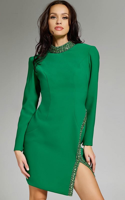 Model wearing Jovani dress 42008.
