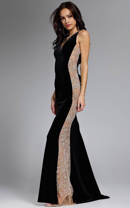 Model wearing Jovani dress 42026.