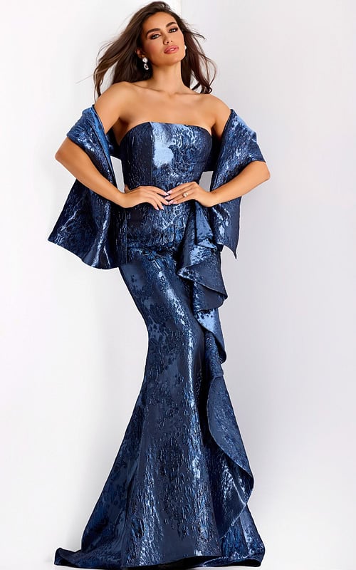 strapless mermaid floral dress 42028