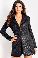 v neckline jacket with front buttons 42136