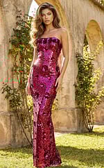 strapless sheath beaded dress 42154