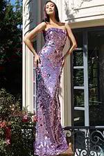 lilac embellished dress 42154