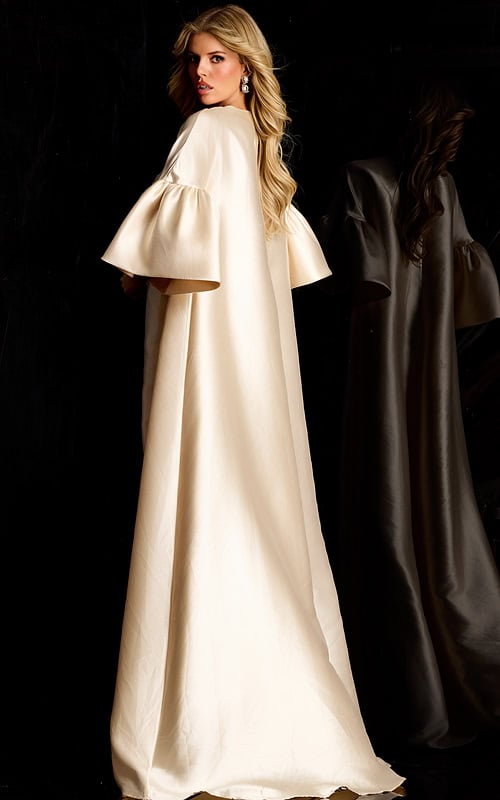 short sleeves beige cape 42159