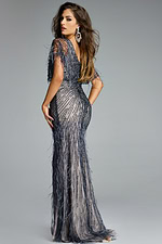 Model wearing Jovani dress 42198.