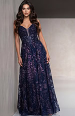 navy embellished flowy dress 42199