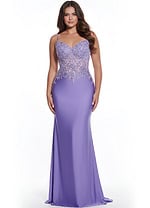 purple embellished dress 42221 