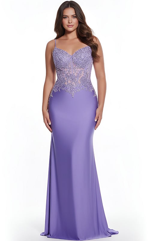 purple embellished dress 42221 