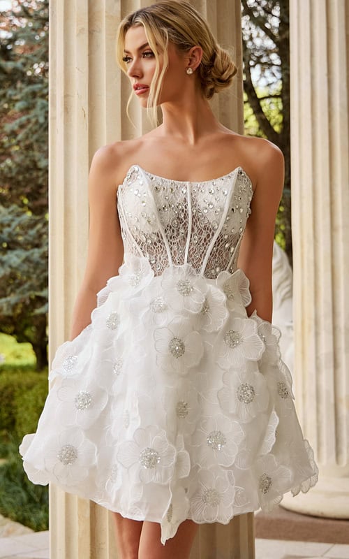 corset bodice short wedding dress 42299