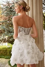 corset bodice sheer short dress 42299