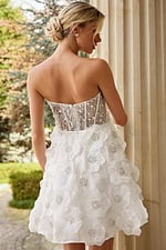 corset bodice sheer short dress 42299