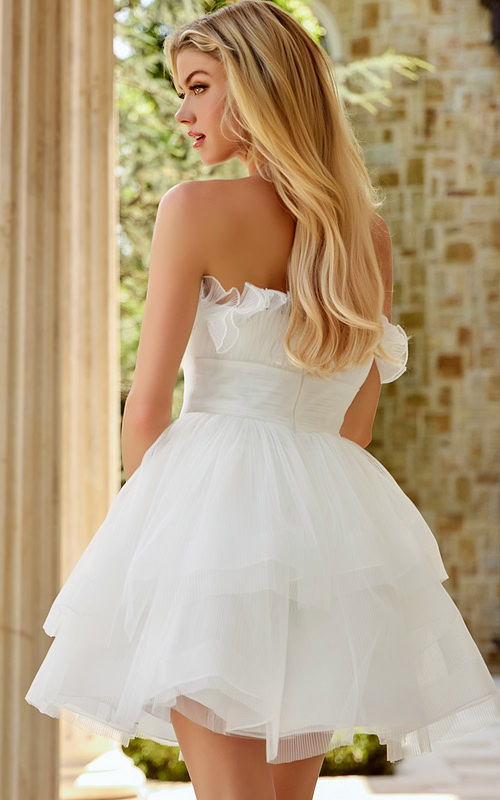 fit and flare teired skirt short dress 42340