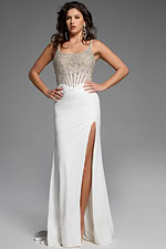 white corset bodice dress 42343