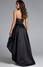 back of strapless high low dress 42357