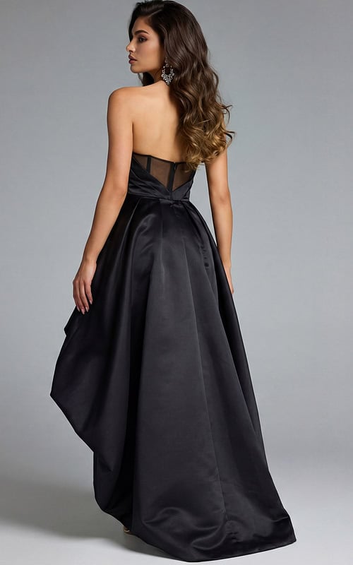 back of strapless high low dress 42357