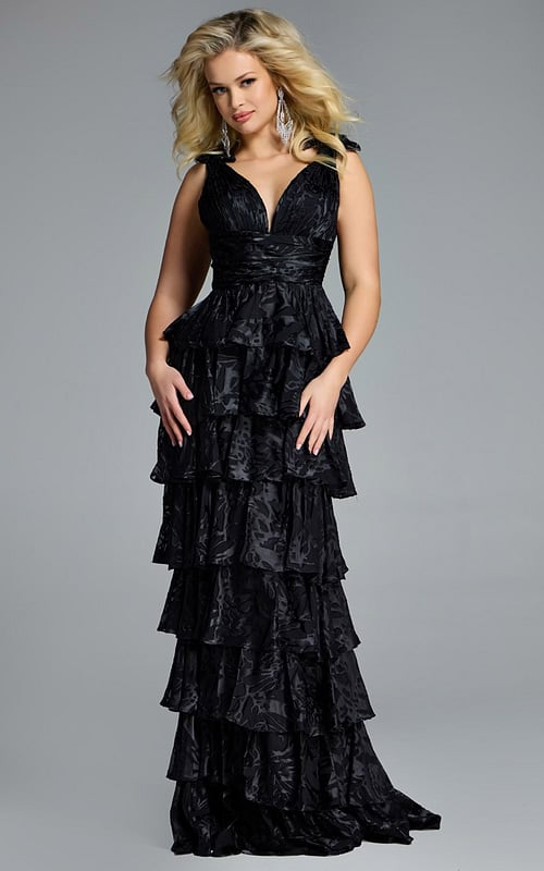 Model wearing Jovani dress 42380.