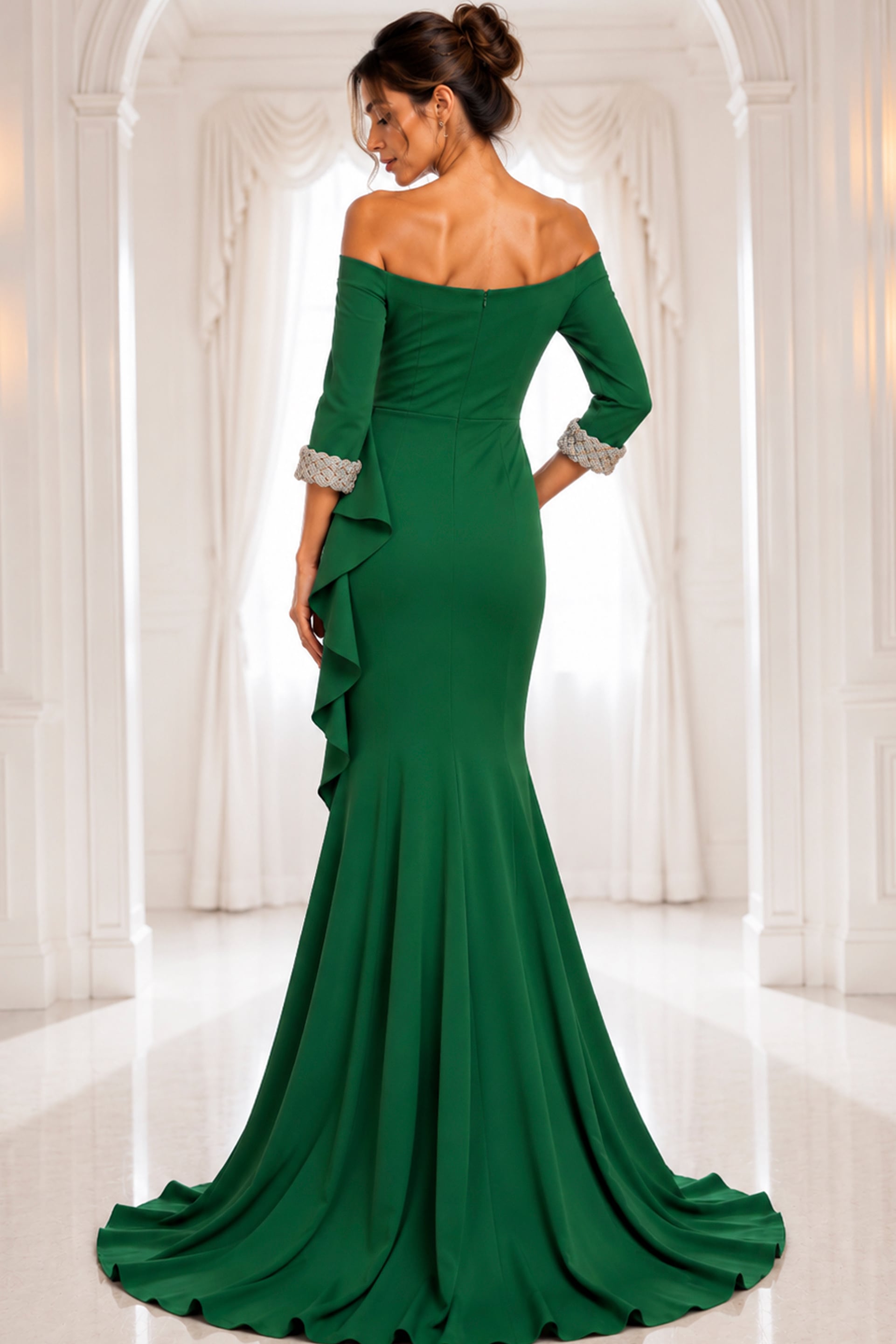 off the shoulder beaded chiffon midi dress Wiederhoeft Beaded Strapless Chiffon Midi Dress - Women - Gold Dresses