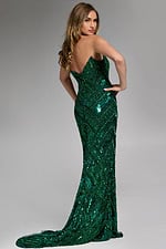strapless green mermaid dress 42508