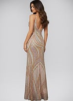 back of v back beaded dress 42512