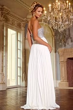 white pleated dress 42638