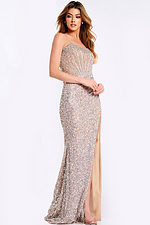 strapless fully embellished dress 42691