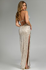 Model wearing Jovani dress 42736.