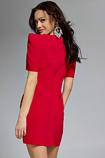 short sleeve short red dress 42745