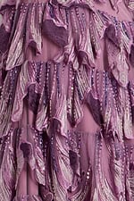 purple ruffled fabric for style 42793