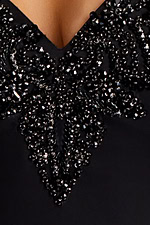 black beaded fabric for style 42849