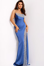 one shoulder beaded dress 42850