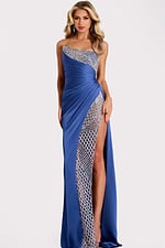 dark blue embellished evening dress 42850