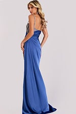 back of light blue embellished evening dress 42850