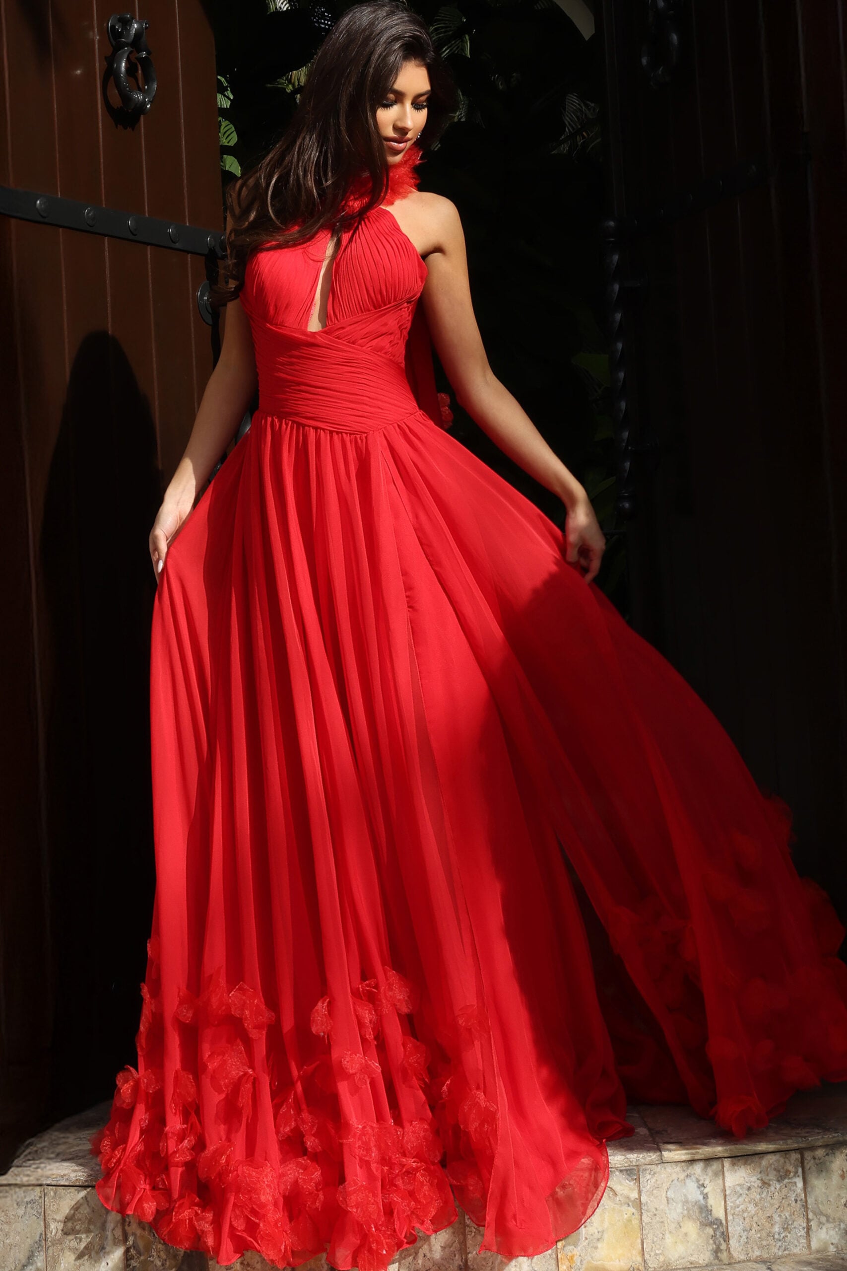 strapless open back dress Frank Lyman Red Knit Dress– ShopBody.com main image 0