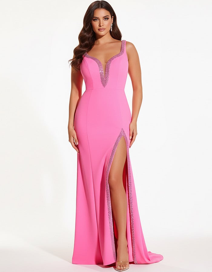 beaded pink dress 42899
