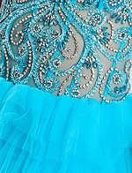 light blue beaded fabric for style 42958
