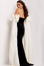 strapless black velvet dress 42970