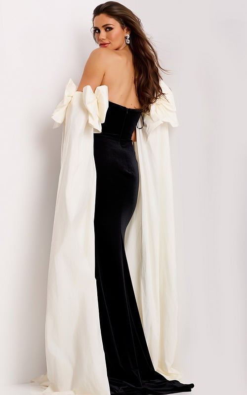 strapless black velvet dress 42970