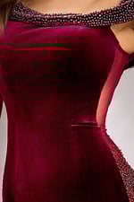 velvet burgundy fabric for style 42975