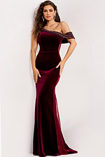 burgundy velvet dress 42975