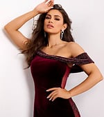 off the shoulder beaded dress 42975