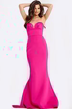 fuchsia strapless fitted dress 43003