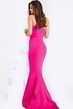 back of jersey fitted dress 43003